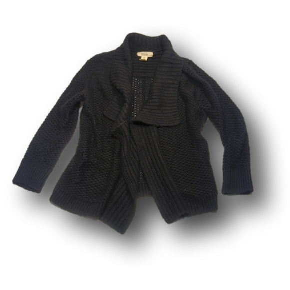 CHUNKY wide collar open front cardigan sweater - Picture 1 of 3